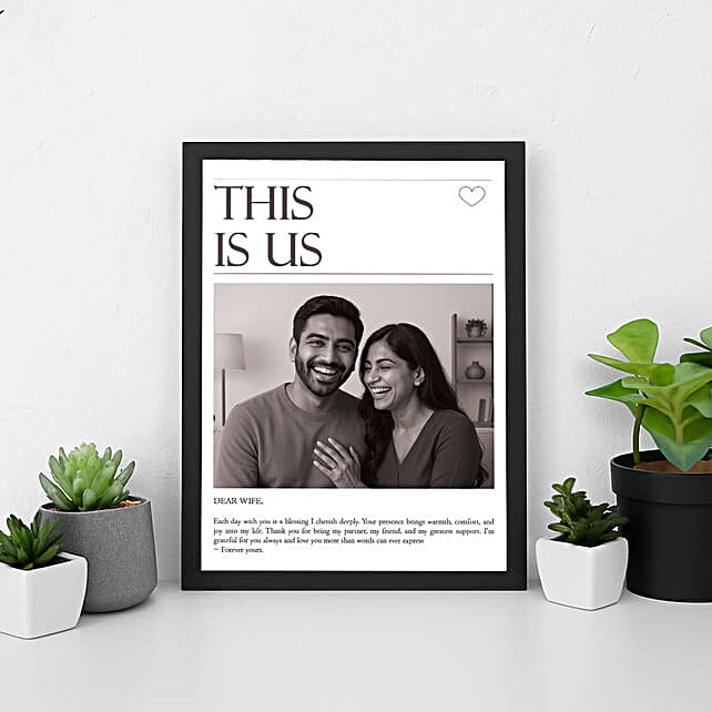 Buy/Send Black & White Photo Frame for Wife Online- FNP thumbnail 3